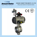 Flanged End Pneumatic Ball Valve with Handwheel and Accessories